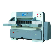 Touch screen single hydraulic double guide paper cutting machine